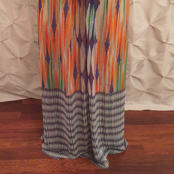 SOLD - Fable Maxi Dress Multicolored Sz S 100% - Picture 4 of 8